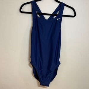 Nike Women's Deep Blue One-Piece Swimsuit